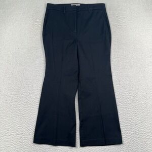 Boden Pants Womens 10R Kick Flare Cropped High Rise Career Office Business Black
